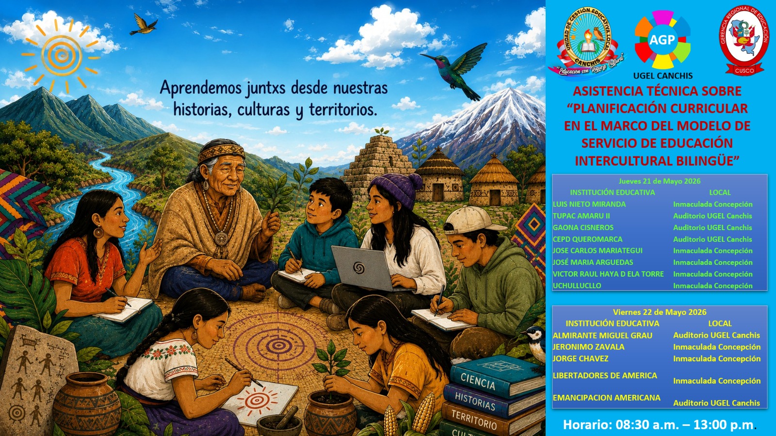 ASISTENCIA TÉCNICA SOBRE "PLANIFICACIÓN CURRICULAR EN EL MARCO DEL MODELO DE SERVICIO DE EDUCACIÓN INTERCULTURAL BILINGÜE"